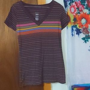 Striped short sleeved boyfriend tee